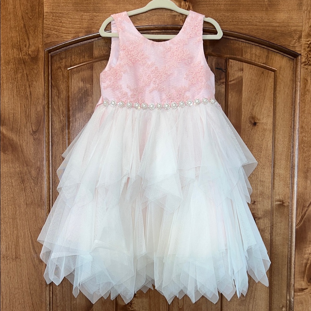 American Princess Pink and White Layered Dress